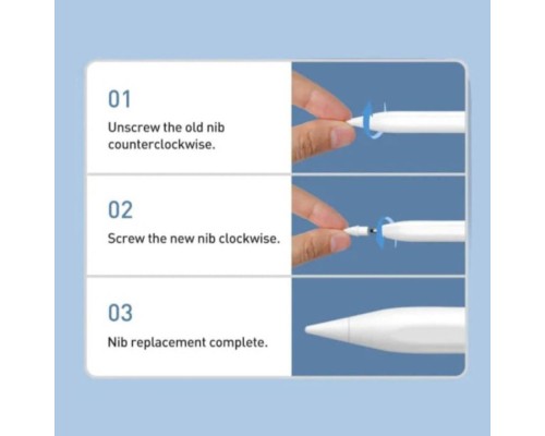 Змінні наконечники для стилуса Baseus Smooth Writing Capacitive Stylus Tips Moon White（2pcs） (P80015906213-00)