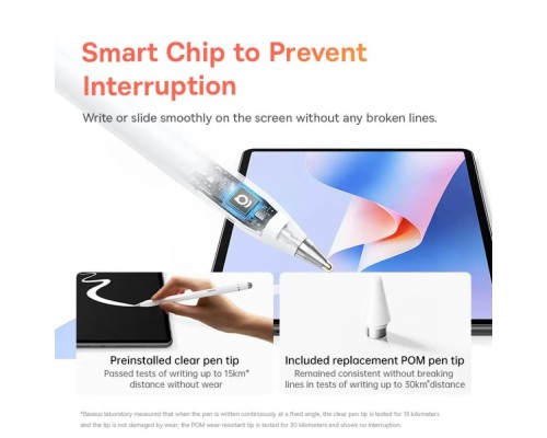 Стилус Baseus Wise Writing HN1 Universal Version  Wired Charging 2-in-1 Stylus For HUAWEI/XIAOMI Moon White (With Type-C Cable*1 and Tip*1 and Palm Re (B0004F01)