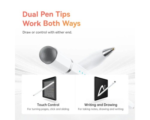Стилус Baseus Wise Writing HN1 Universal Version  Wired Charging 2-in-1 Stylus For HUAWEI/XIAOMI Moon White (With Type-C Cable*1 and Tip*1 and Palm Re (B0004F01)