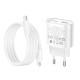 Мережевий зарядний пристрій HOCO C109A(PD20W+QC3.0) Fighter PD20W+QC3.0 charger set(C to iP) White (6942007656726)