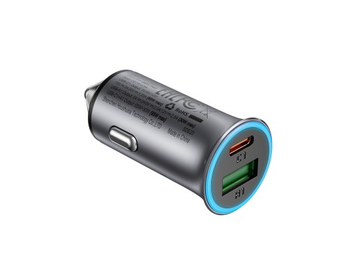 Автомобільний зарядний пристрій ACEFAST B16 95W (USB-A+USB-C) dual port metal car charger (6974316284970)