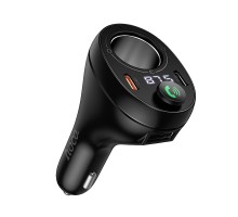 АЗП з FM-модулятором HOCO E88 Star 35W(2C) cigarette lighter car BT FM transmitter Black (6942007654111)