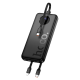 Зовнішній акумулятор HOCO J132 Sabio fully compatible power bank with 3 cables (10000mAh) Black (6942007632577)
