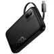 Зовнішній акумулятор HOCO Q51 Key PD20W power bank with telescopic cable(10000mAh) Black (6942007671514)