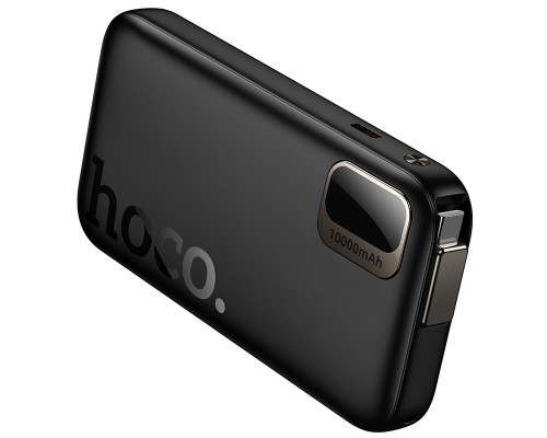 Зовнішній акумулятор HOCO Q51 Key PD20W power bank with telescopic cable(10000mAh) Black (6942007671514)