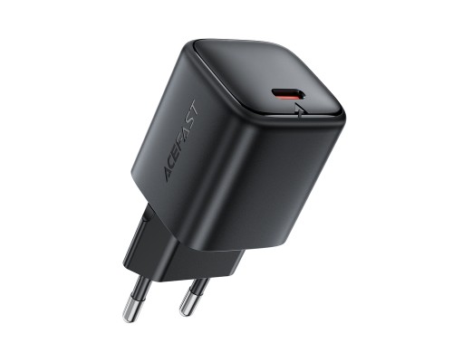 Мережевий зарядний пристрій ACEFAST A136 PD40W mini GaN USB-C fast charger Black (6974316286233)