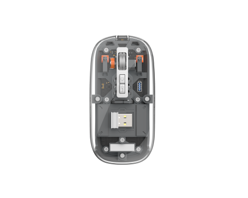 Маніпулятор миша бездротова WIWU Crystal Magnetic Wirless Mouse WM105 (Dual-bluetooth +2.4G three-mode) Grey (6976195091083)