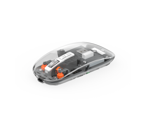 Маніпулятор миша бездротова WIWU Crystal Magnetic Wirless Mouse WM105 (Dual-bluetooth +2.4G three-mode) Grey (6976195091083)