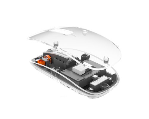 Маніпулятор миша бездротова WIWU Crystal Magnetic Wirless Mouse WM105 (Dual-bluetooth +2.4G three-mode) Grey (6976195091083)