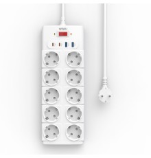 Мережевий подовжувач WIWU 14 in 1 20W GaN Power Strip 2C+2A+10AC Wi-S008 EU (2 m) White (6977703656268)