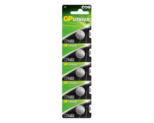 Батарейка GP CR1632 Lithium (5шт) (4891199149061)