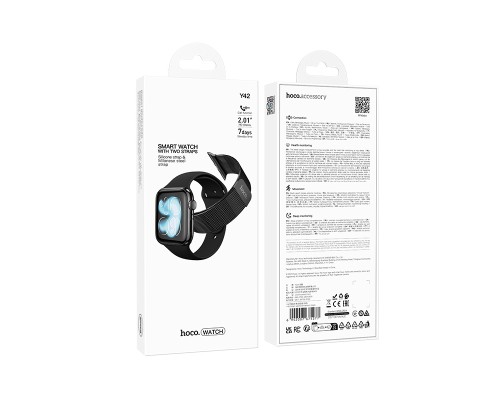 Смарт-годинник HOCO Y42 51mm. 200 mAh. IPX6 Smart watch(call version) Black (6942007675277)