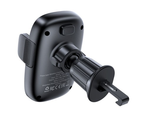 Автотримач для телефона з БЗП ACEFAST D48 press type wireless charging car holder for air vent Black (6974316284123)