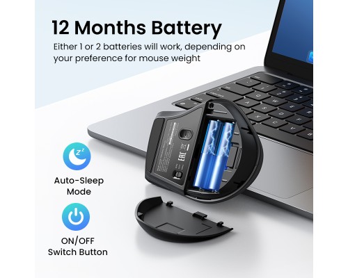 Маніпулятор миша бездротова UGREEN M751 Multi-mode Wireless Mouse Black (UGR-45792)