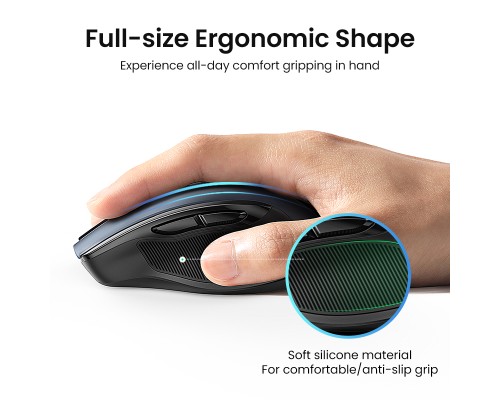 Маніпулятор миша бездротова UGREEN MU006 Ergonomic Wireless Mouse Red (UGR-25752)