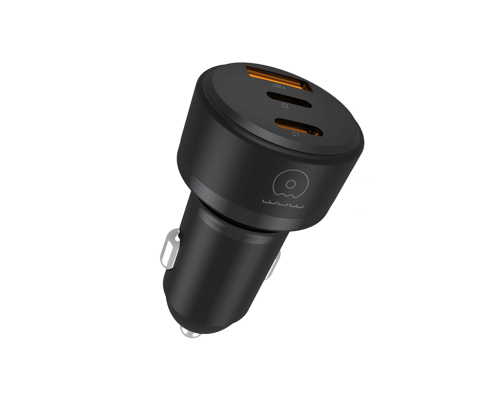Автомобільний зарядний пристрій WUW-C244 USB20W+PD20W+PD15W black (6972573338368)