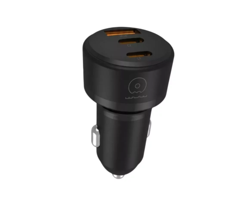 Автомобільний зарядний пристрій WUW-C244 USB20W+PD20W+PD15W black (6972573338368)