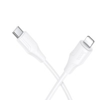 Кабель HOCO X124 Bien PD27W silicone charging data cable iP White (6942007664394)