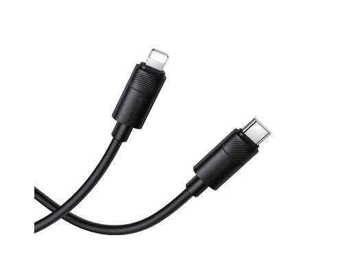 Кабель BOROFONE BX123 Leya PD30W silicone charging data cable iP Black (6941991124174)