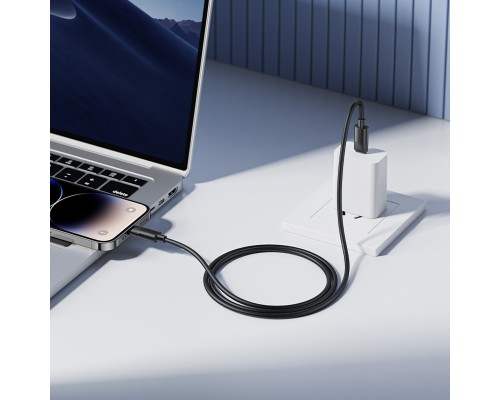 Кабель BOROFONE BX123 Leya PD30W silicone charging data cable iP Black (6941991124174)