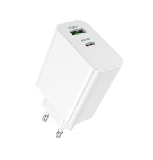 Мережевий зарядний пристрій BOROFONE BA106A Stellar PD20W+QC3.0 charger (EU) White (6941991125317)