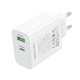 Мережевий зарядний пристрій BOROFONE BA106A Stellar PD20W+QC3.0 charger (EU) White (6941991125317)