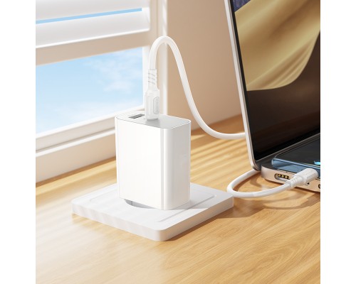 Мережевий зарядний пристрій BOROFONE BA106A Stellar PD20W+QC3.0 charger (EU) White (6941991125317)