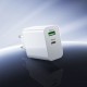 Мережевий зарядний пристрій BOROFONE BA106A Stellar PD20W+QC3.0 charger (EU) White (6941991125317)