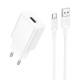 Мережевий зарядний пристрій BOROFONE BA110A Lemi single port charger set (Type-C) (EU) White (6941991126963)