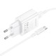 Мережевий зарядний пристрій BOROFONE BA110A Lemi single port charger set (Type-C) (EU) White (6941991126963)