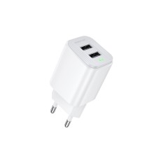 Мережевий зарядний пристрій BOROFONE BAS81A Star dual-port charger (EU) White (6941991126635)