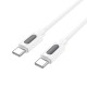 Кабель BOROFONE BX114 Structure 60W silicone charging data cable C to C White (6941991116919)