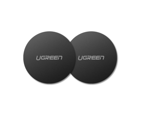 Пластина для магнітного тримача UGREEN LP123 Rounded Metal Plate for Magnetic Phone Stand 2 Pack (Black) (UGR-30836)