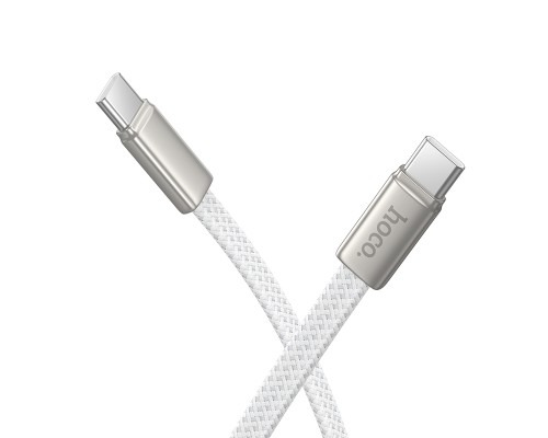 Кабель HOCO X125 Exceso 60W charging data cable C to C White (6942007671699)