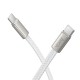 Кабель HOCO X125 Exceso 60W charging data cable C to C White (6942007671699)
