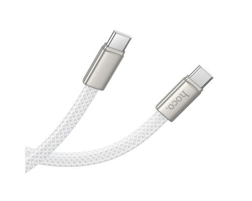 Кабель HOCO X125 Exceso 60W charging data cable C to C White (6942007671699)
