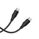Кабель HOCO X124 Bien 60W silicone charging data cable C to C Black (6942007664448)