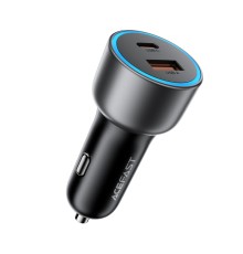 Автомобільний зарядний пристрій ACEFAST B21 75W(USB-C+USB-A)car charger Metal Gray (6974316286684)