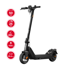 Електросамокат NIU KQi3 Pro Black 9.5", 350(700)W, 10.4Ah, 50km, 25km/h, 20%, App, 20,3 kg (K3P31EB1E11)