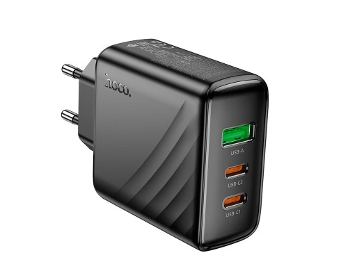 Мережевий зарядний пристрій HOCO CS26A Article PD45W(2C1A) charger Black (6942007639811)