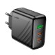 Мережевий зарядний пристрій HOCO CS26A Article PD45W(2C1A) charger Black (6942007639811)