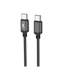Кабель Wibrand Cobra 60W nylon charging data cable for Type-C to Type-C 1m Black (WI.DC/CO1B-CC)