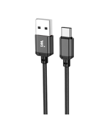 Кабель Wibrand Cobra nylon charging data cable for Type-C 1m Black (WI.DC/CO1B-UC)