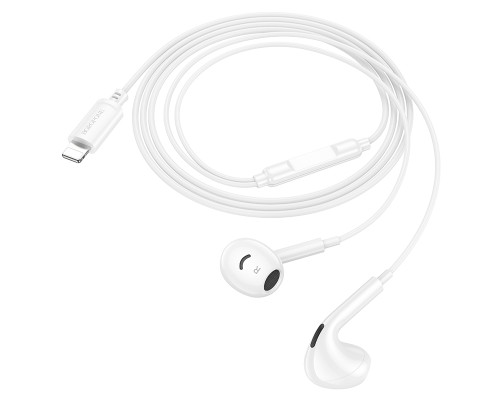 Навушники дротові BOROFONE BM96 (Lightning) White (6941991118104)