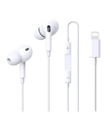 Навушники дротові REMAX Wired Earphones for Music and Call  RM-575/a/i (Lightning) White (6954851234715)