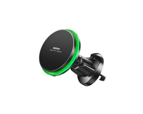 Автотримач для телефона з БЗП REMAX MagSafe Magnetic 15W Wireless Charging Car Mount RM-C01 Black (6954851236337)