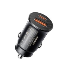 Автомобільний зарядний пристрій REMAX Siya Series 30W PD+QC 1C+1A Multi-compatible Fast Car Charger  RCC358 Black (6954851217466)