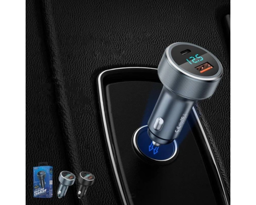 Автомобільний зарядний пристрій REMAX Salo Series 58.5W PD+QC 1A+1C Fast Charging Car Charger RCC215 Black (6972174159294)
