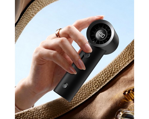 Вентилятор ACEFAST YF1 1800 mAh LED-дисплей mini handheld fan Black (6974316286653)