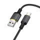 Кабель HOCO X128 Benefit charging data cable Type-C Black (6942007681094)